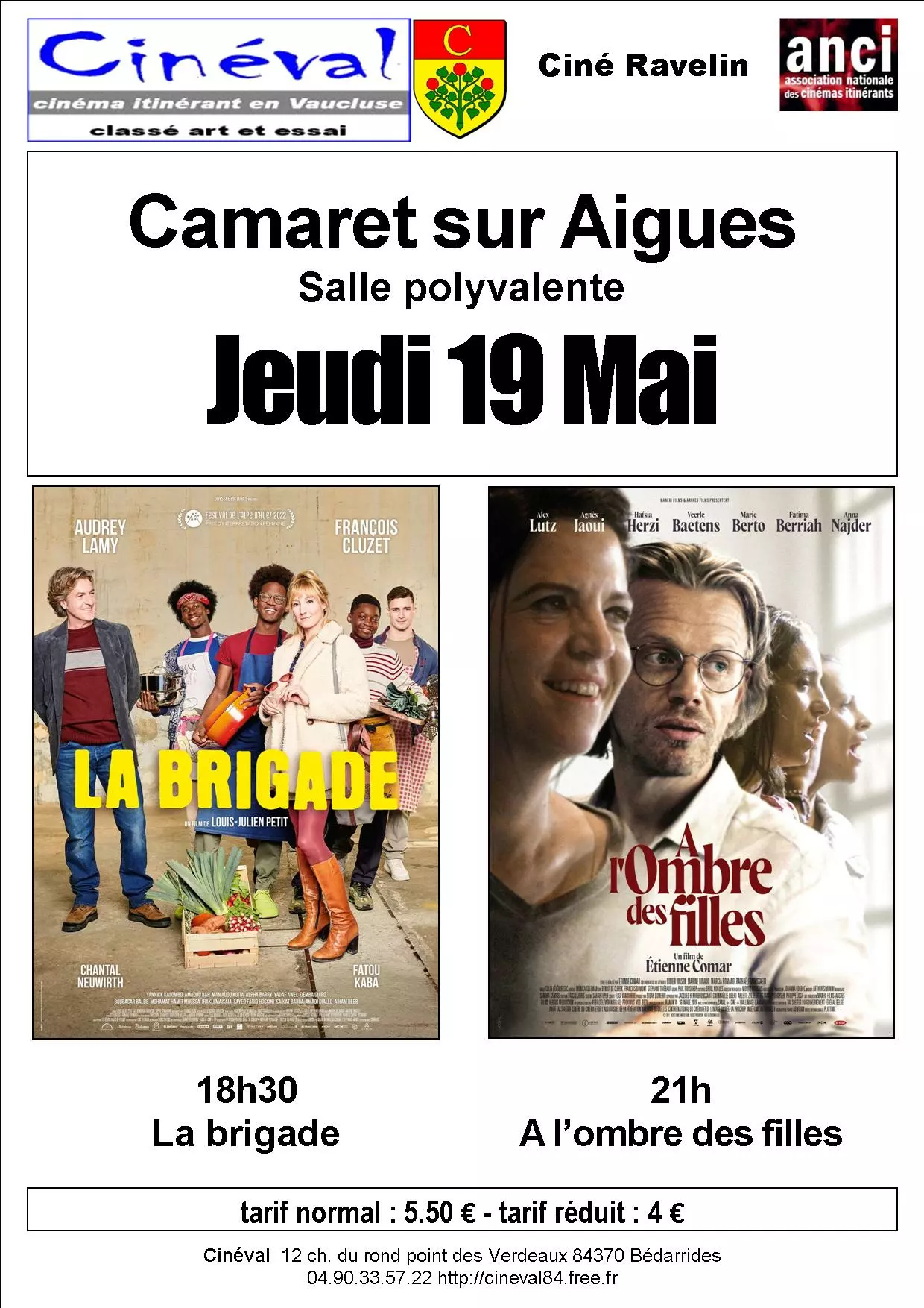 Séances du Ciné Ravelin du jeudi 19 mai 2022