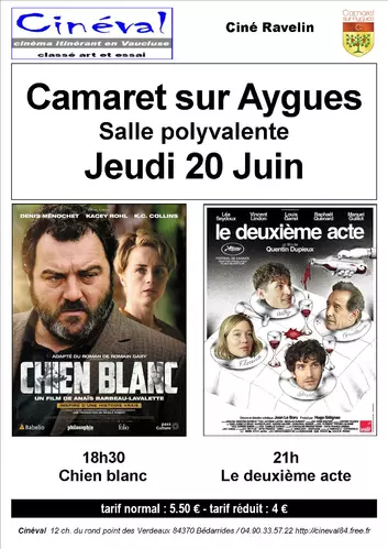 Le Ciné Ravelin vous propose la projection de deux nouveaux films ce jeudi 20 juin 2024 à la salle polyvalente de Camaret