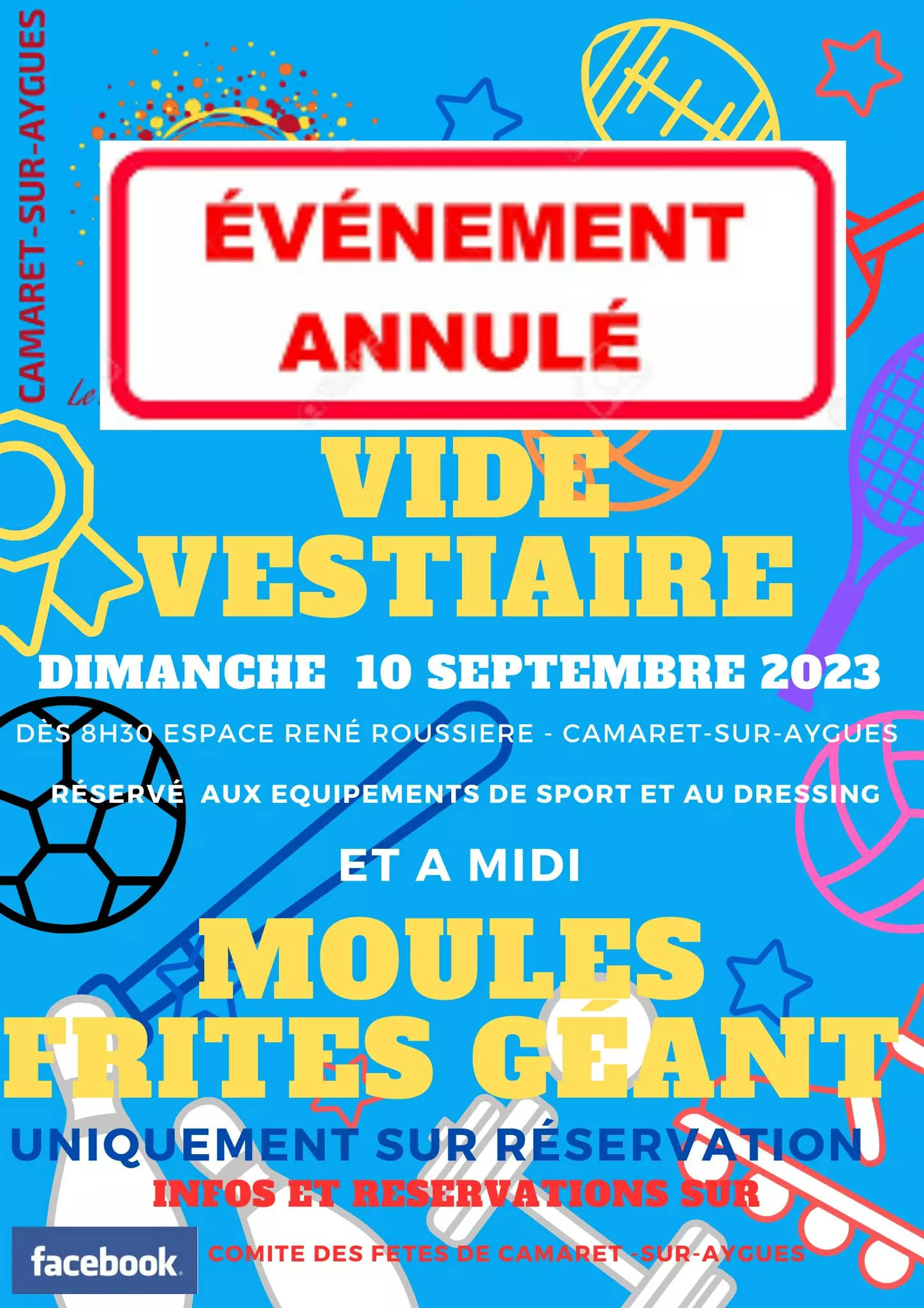 Vide-vestiaire suivi d'un moules-frites géant le dimanche 10 septembre dès 8h30