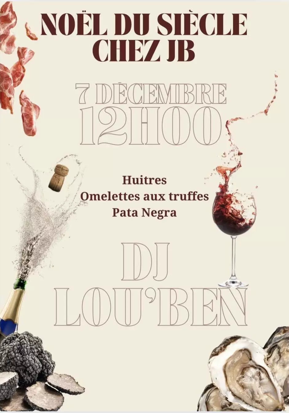 Noël au Café du Siècle « Chez JB » le samedi 7 décembre à partir de 12h00