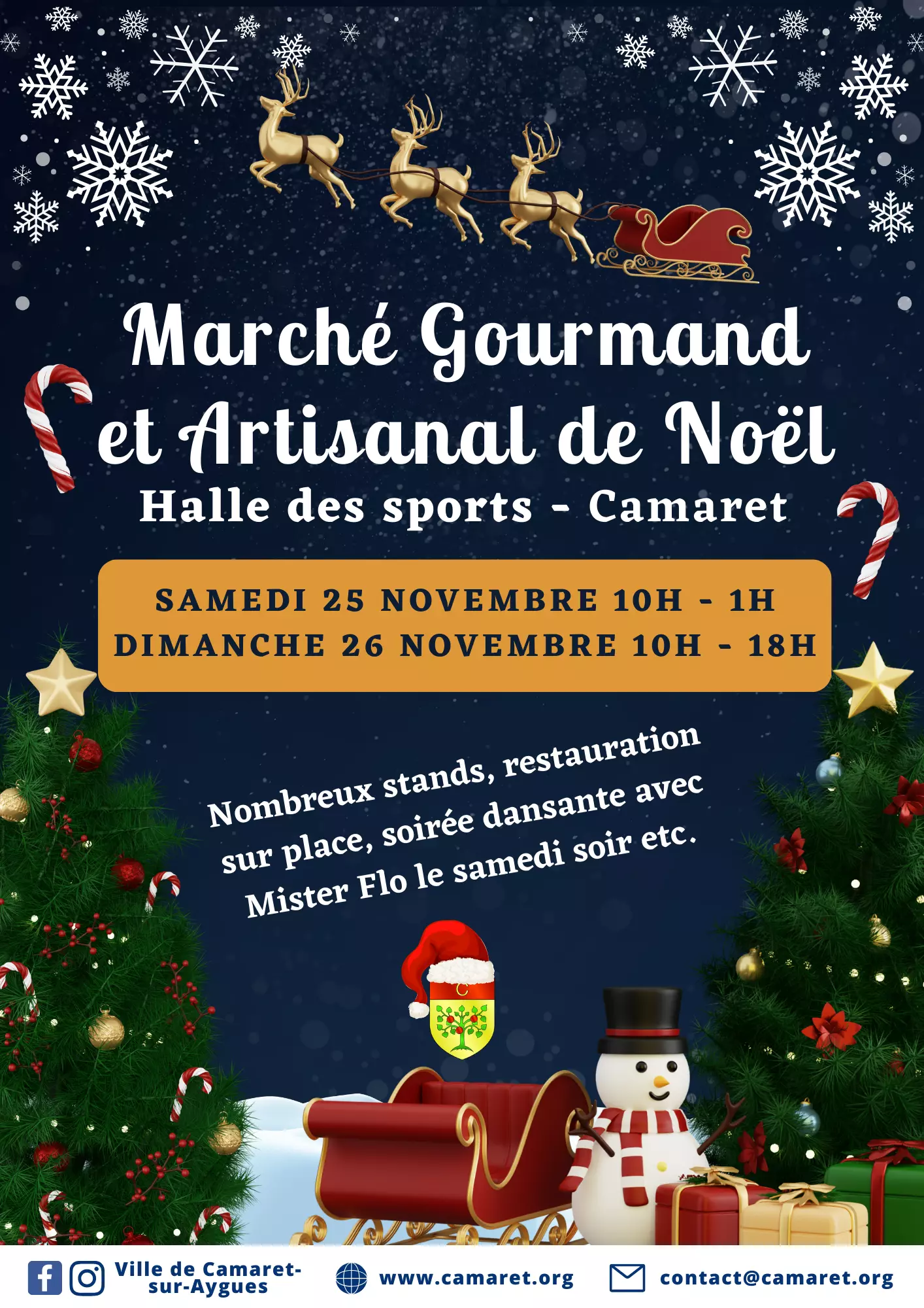 Marché gourmand et artisanal de Noël de Camaret le 25 et 26 novembre