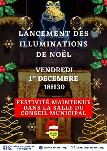 Lancement des illuminations de Noël le vendredi 1er décembre à 18h30 dans la salle du conseil municipal