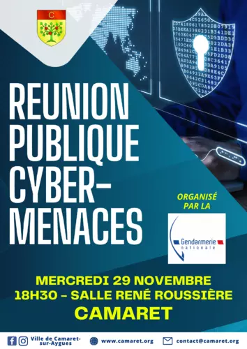 Réunion publique sur les cyber-menaces le mercredi 29 novembre à 18h30 à la salle René Roussière