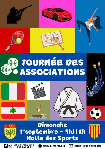 Journée des associations le dimanche 1er septembre de 9h00 à 12h00