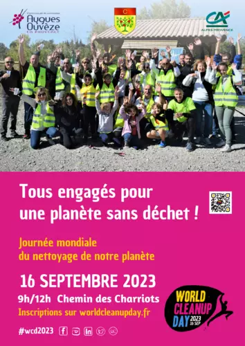 La Ville de Camaret-sur-Aygues participera au prochain « World Cleanup Day » le samedi 16 septembre 2023