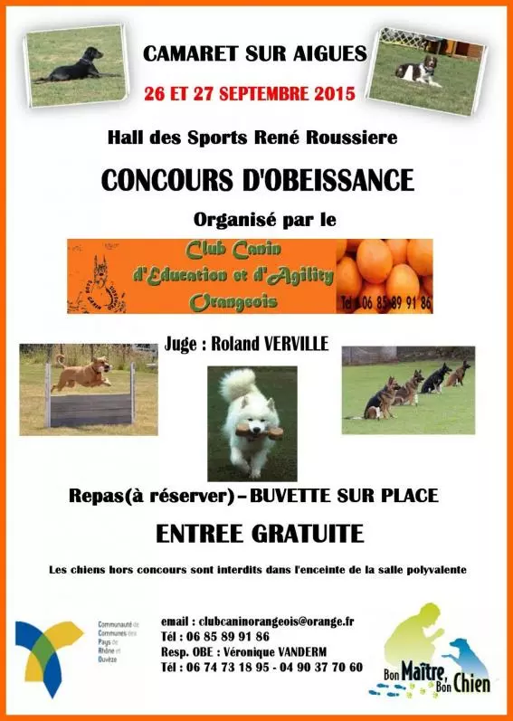 CONCOURS D’OBÉISSANCE CANINE