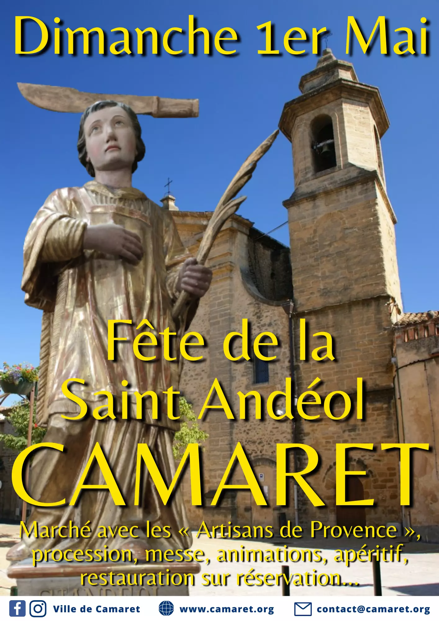 Fête de la Saint Andéol le dimanche 1er mai 2022