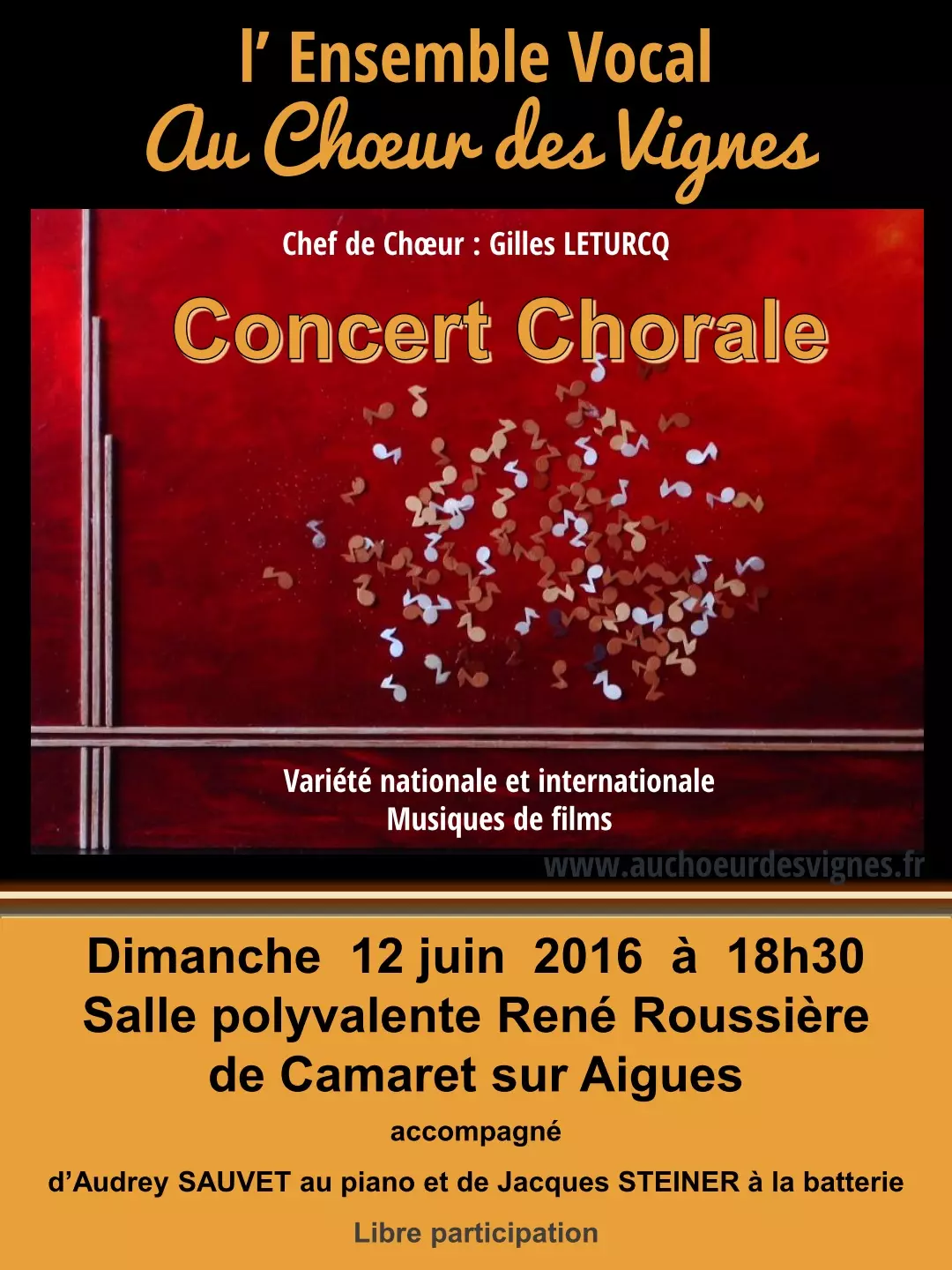 CONCERT CHORAL AVEC "AU CHŒUR DES VIGNES"