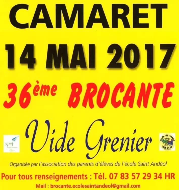 36° BROCANTE VIDE-GRENIER DE SAINT-ANDEOL LE 14 MAI