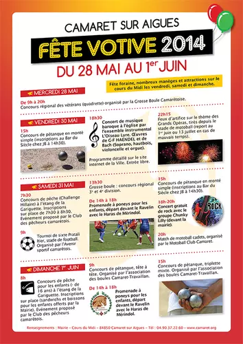 Du 28 mai au 1er juin 2014 - Fête Votive