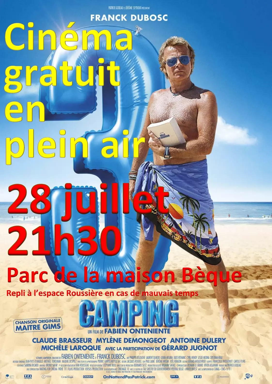 CINE GRATUIT EN PLEIN AIR JEUDI 28 JUILLET