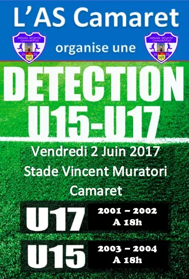 FOOT : JOURNÉE DE DÉTECTION U15 / U17