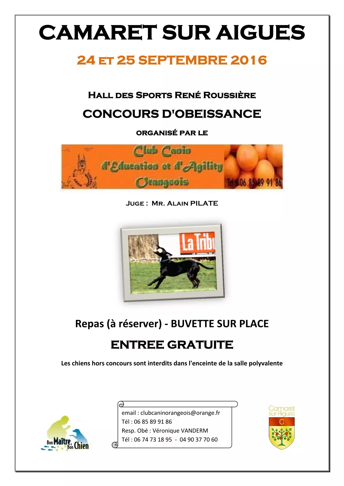 CONCOURS D’OBÉISSANCE CANIN