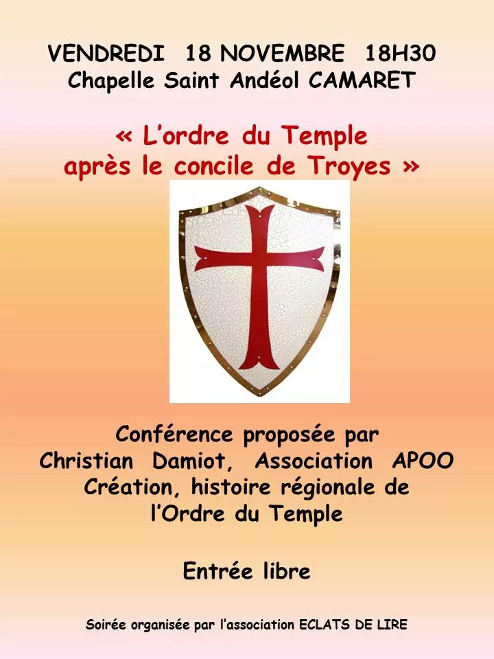 CONFÉRENCE : L'ORDRE DU TEMPLE