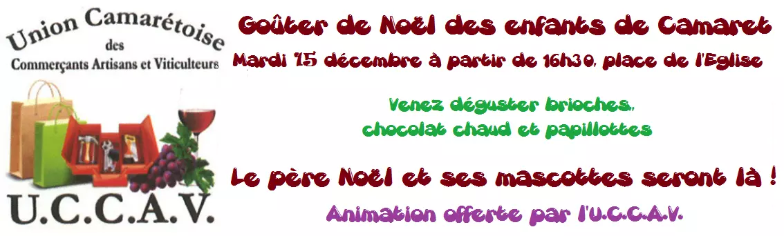 GOÛTER DE NOËL DE L'UCCAV POUR LES ENFANTS DE CAMARET