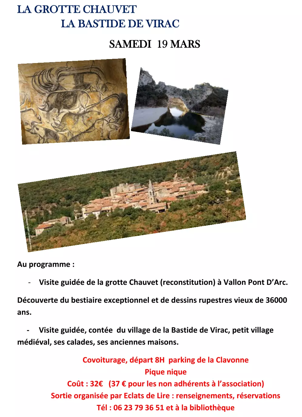 SORTIE CULTURELLE A LA GROTTE CHAUVET