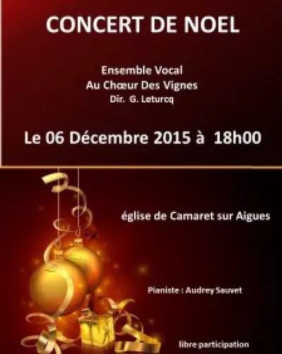 CONCERT DE NOËL DE L'ENSEMBLE VOCAL AU CHŒUR DES VIGNES