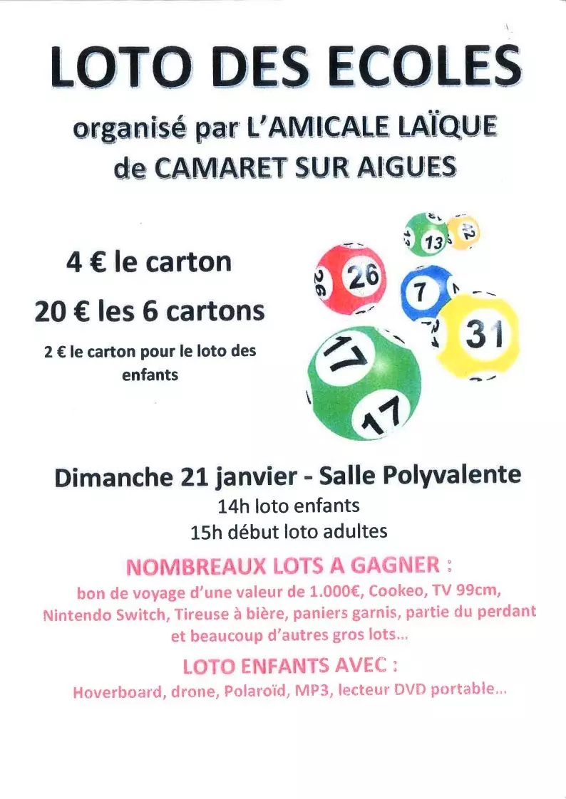 LOTO DES ECOLES