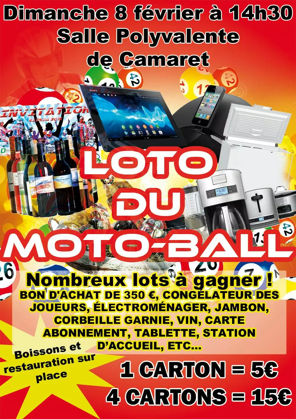 LOTO DU MOTOBALL LE 8 FEVRIER A 20h30