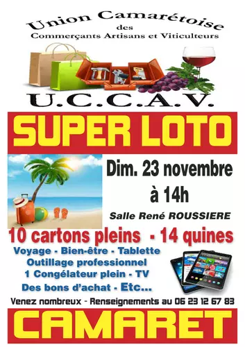 LOTO DE L'UCCAV DIMANCHE 23 NOVEMBRE