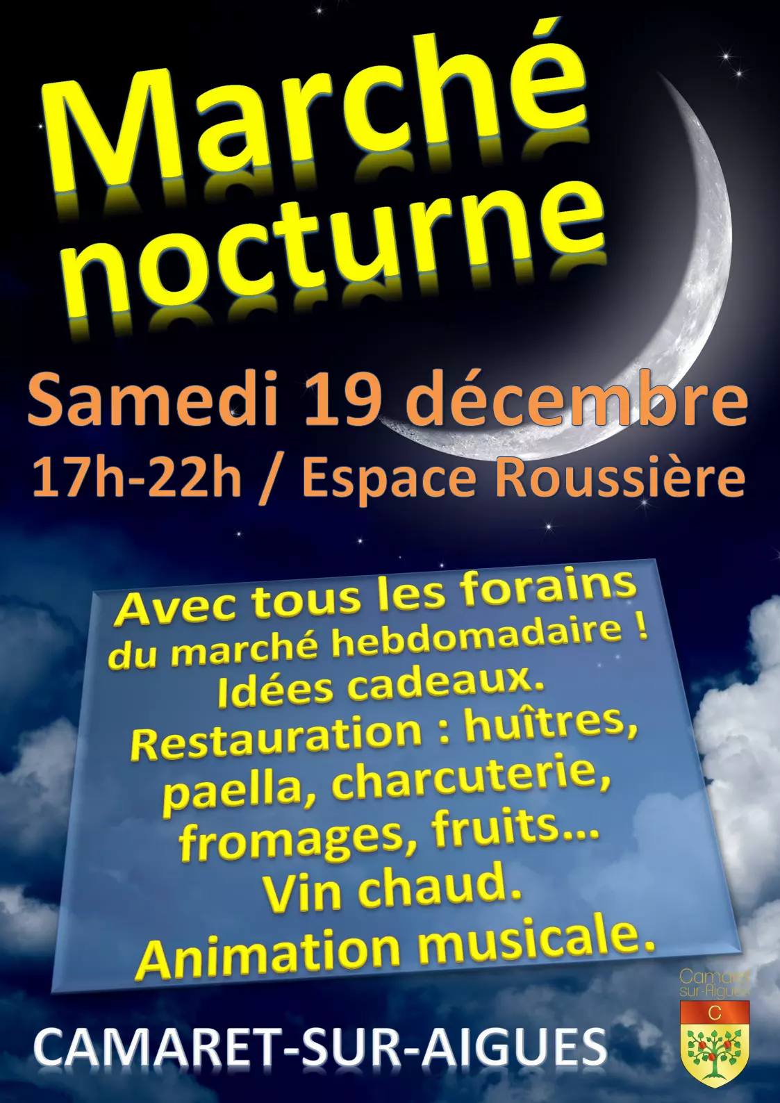 Marché nocturne samedi 19 décembre