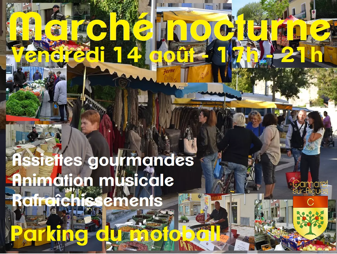 Marché nocturne le 14 août