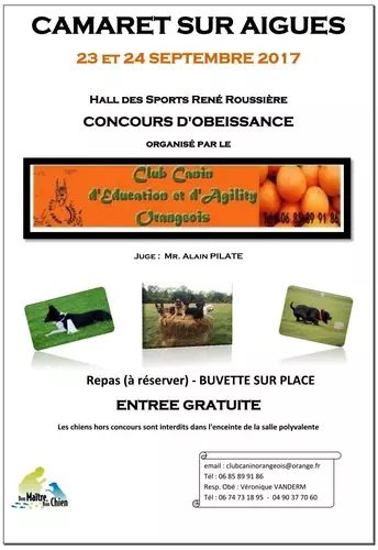 CONCOURS D’OBÉISSANCE CANINE