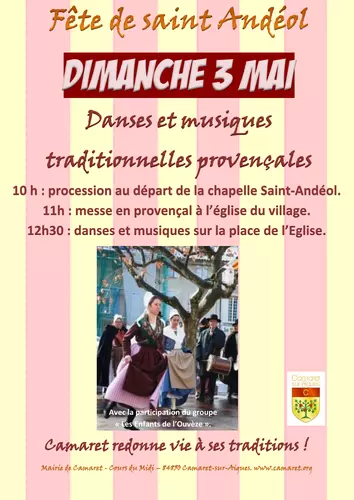 CAMARET FÊTE SAINT ANDEOL DIMANCHE 3 MAI