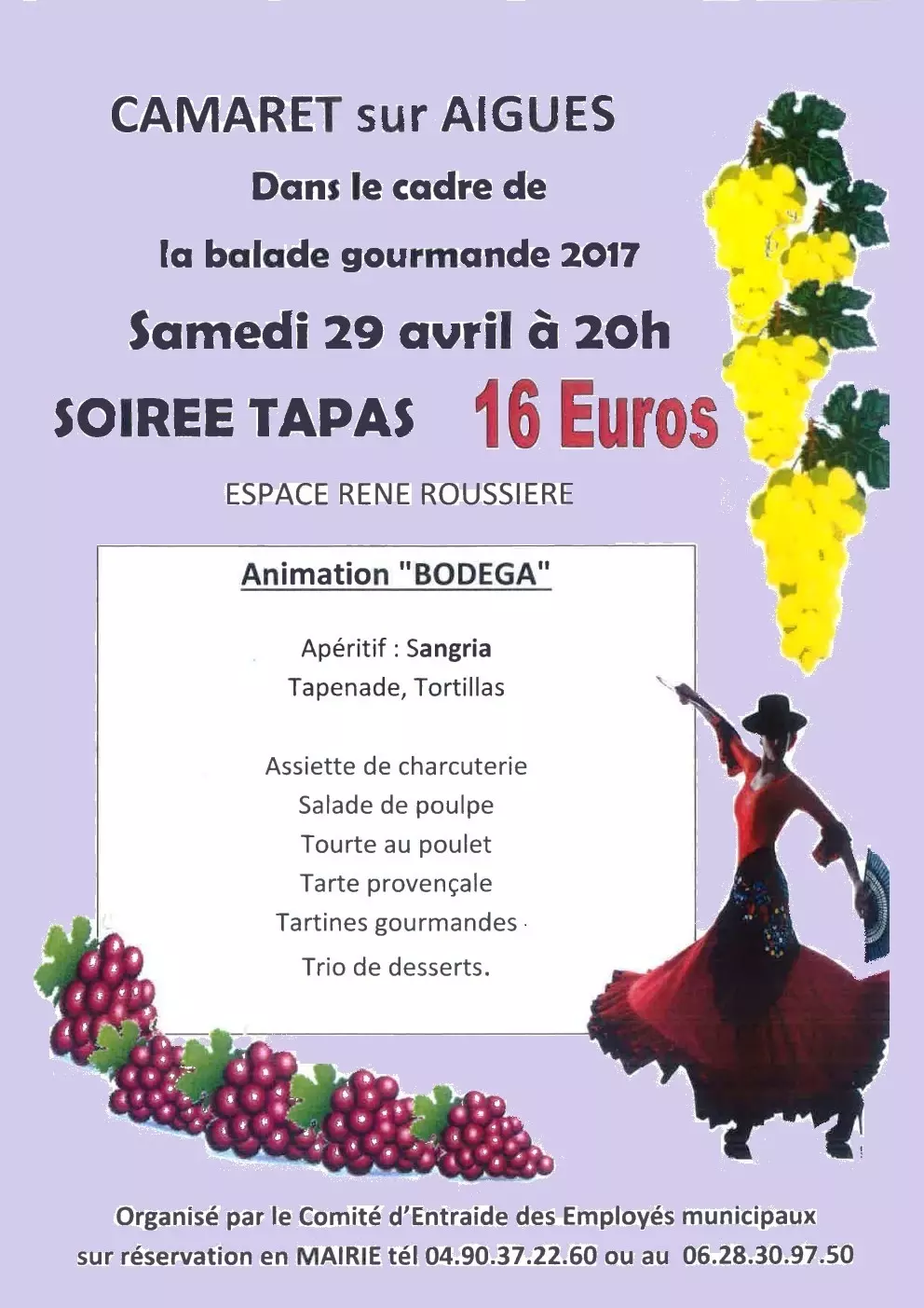 SOIREE TAPAS - SAMEDI 25 AVRIL