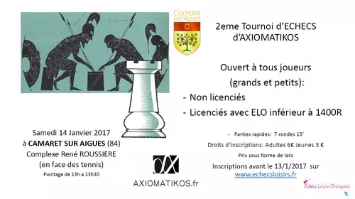 TOURNOI D’ÉCHECS AXIOMATICOS