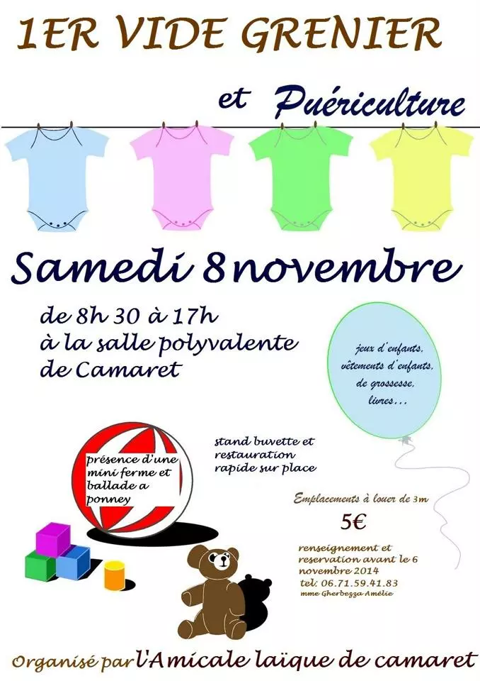 VIDE-GRENIER ET PUÉRICULTURE LE 8 NOVEMBRE