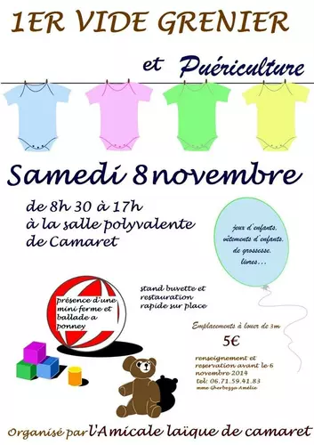 VIDE-GRENIER ET PUÉRICULTURE LE 8 NOVEMBRE