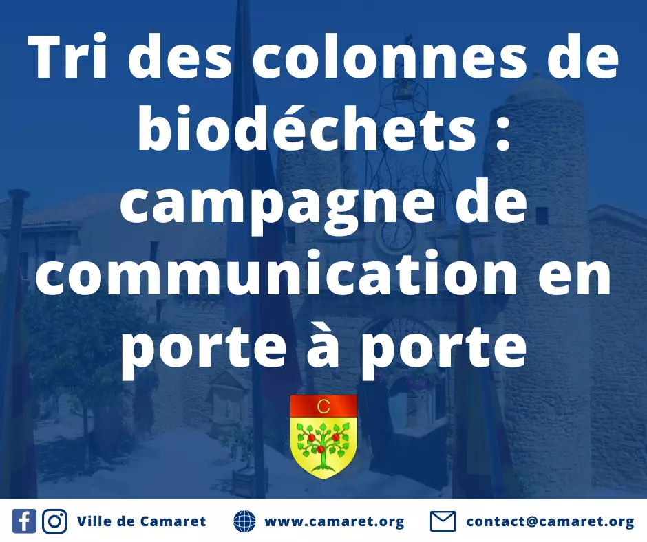 Tri des colonnes de biodéchets : campagne de communication en porte à porte - Information de la CCAOP