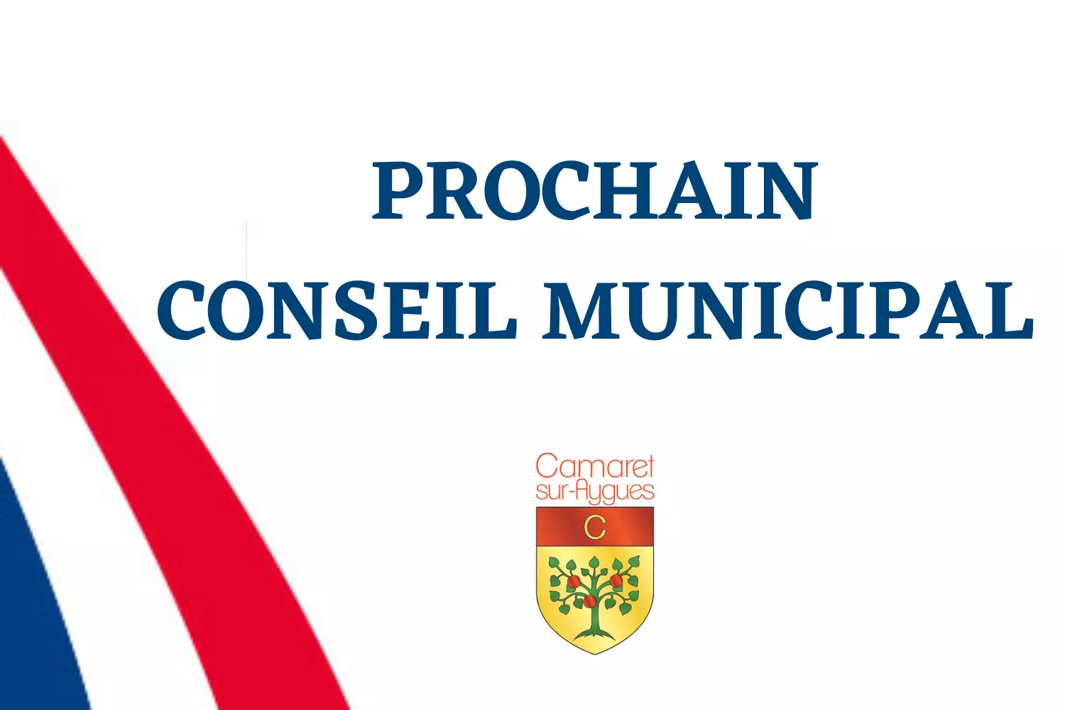 Prochain conseil municipal le mercredi 25 septembre à 19h00