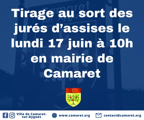 Tirage au sort des jurés d’assises le lundi 17 juin à 10h en mairie de Camaret