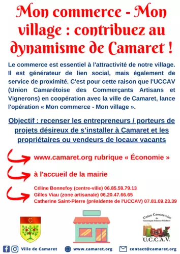 Mon commerce - Mon village : contribuez au dynamisme de Camaret !