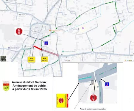 Travaux sur la globalité de l'avenue du Mont Ventoux à partir du lundi 17 février 2025