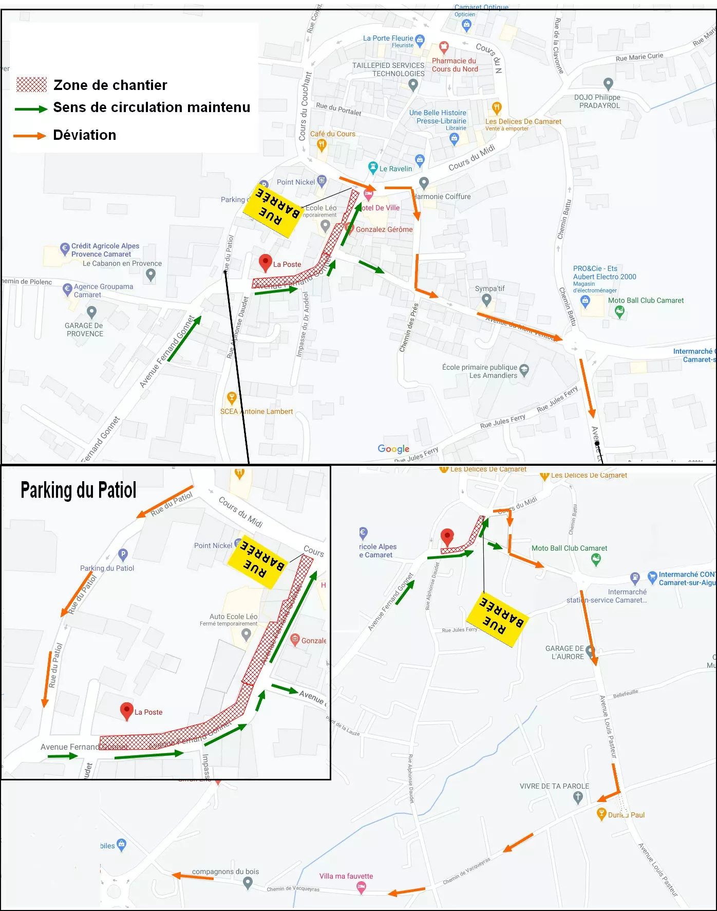 Information riverains : nouvel arrêté municipal portant sur la modification de la circulation avenue Fernand Gonnet jusqu'au Cours du Midi