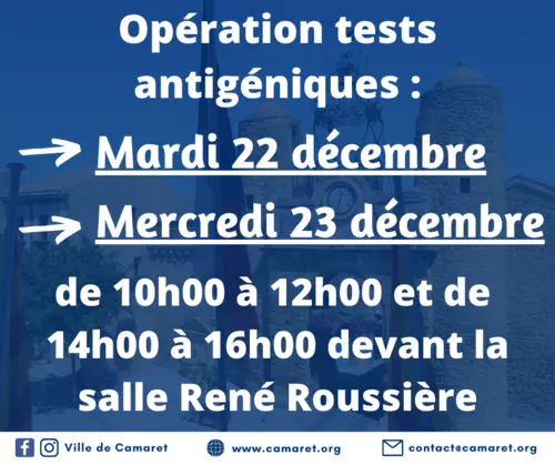 Opération tests antigéniques à Camaret [Mise à jour le jeudi 17 décembre]